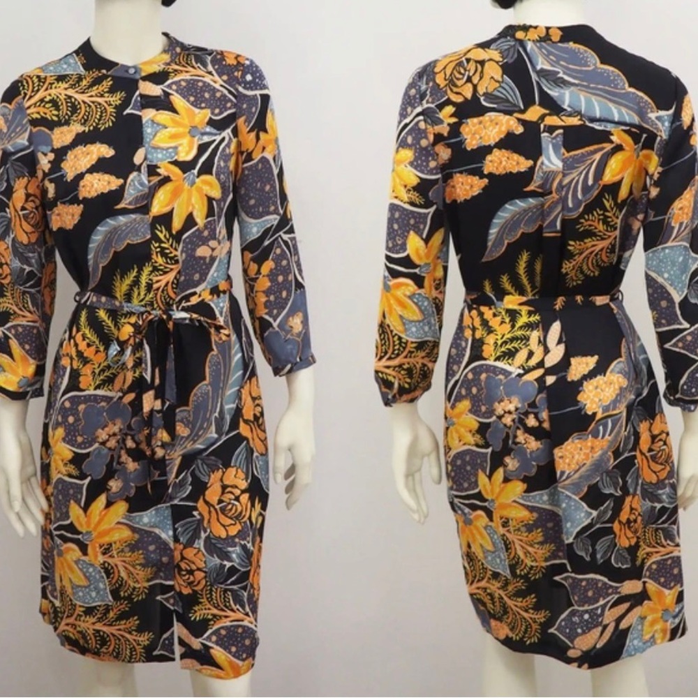 Clements Ribeiro Clements Ribeiro floral tie midi shirt dress